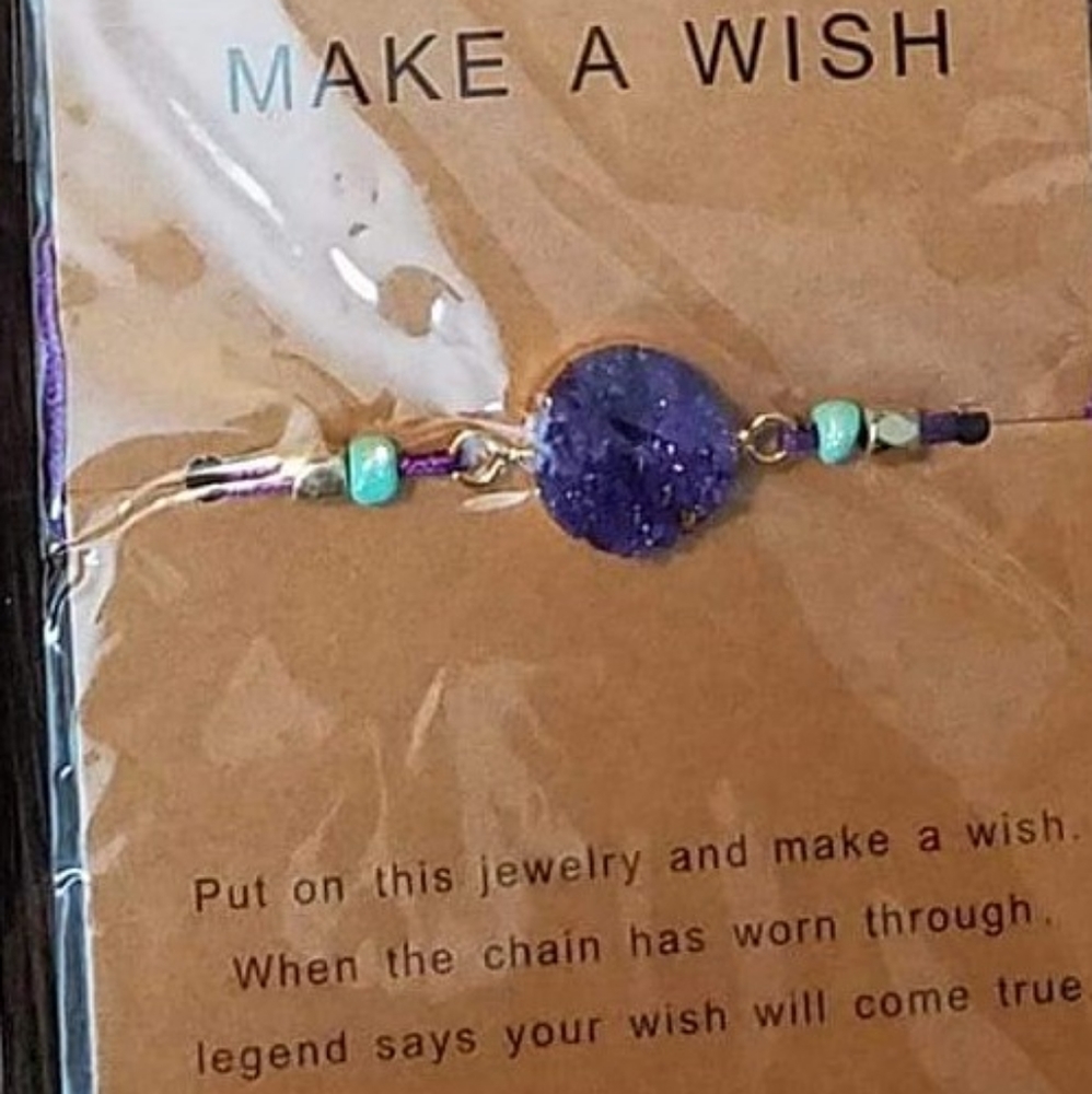 Purple agate bracelet